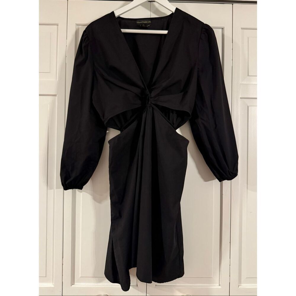 House Of Harlow 1960 Black Oring Cutout Dress Size Large View 3